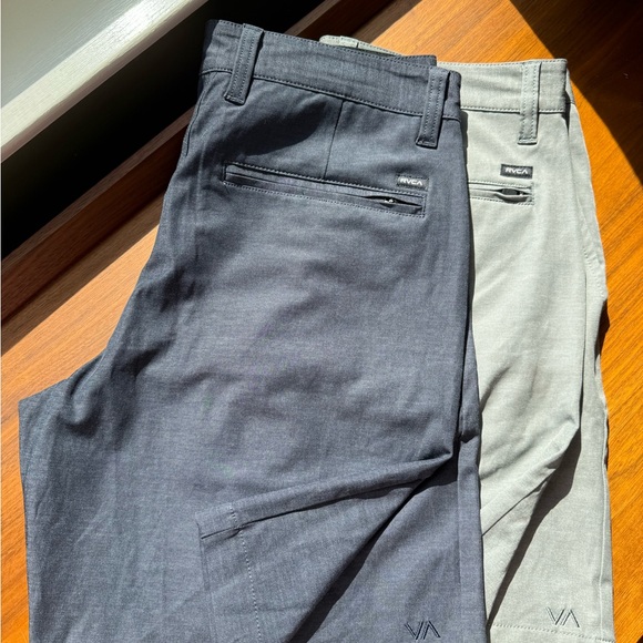 Lot of 2 -RVCA Men's Chinos - Charcoal and Light Gray - Picture 1 of 8